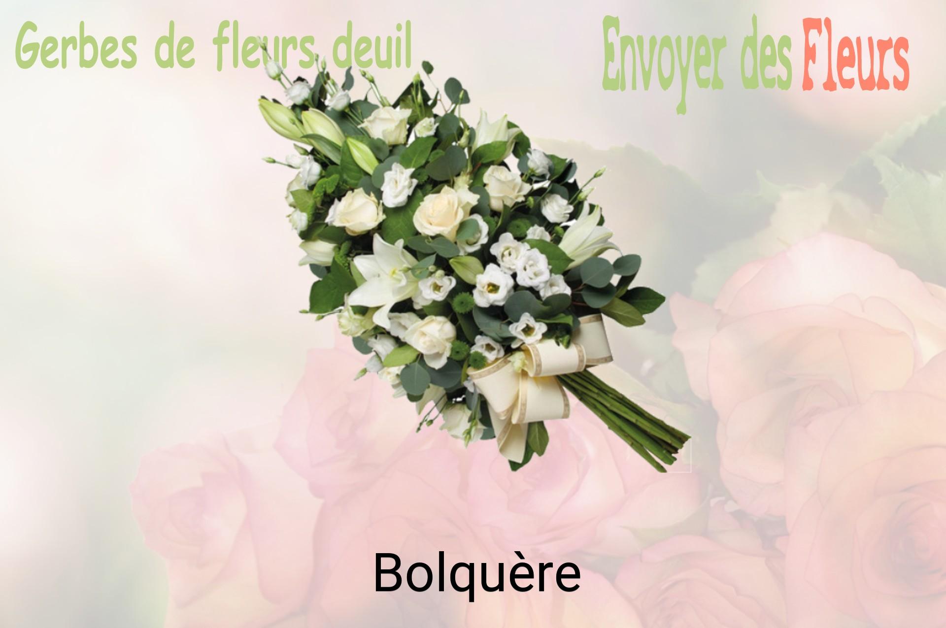 Gerbe de fleurs de deuil livrée à Bolquère